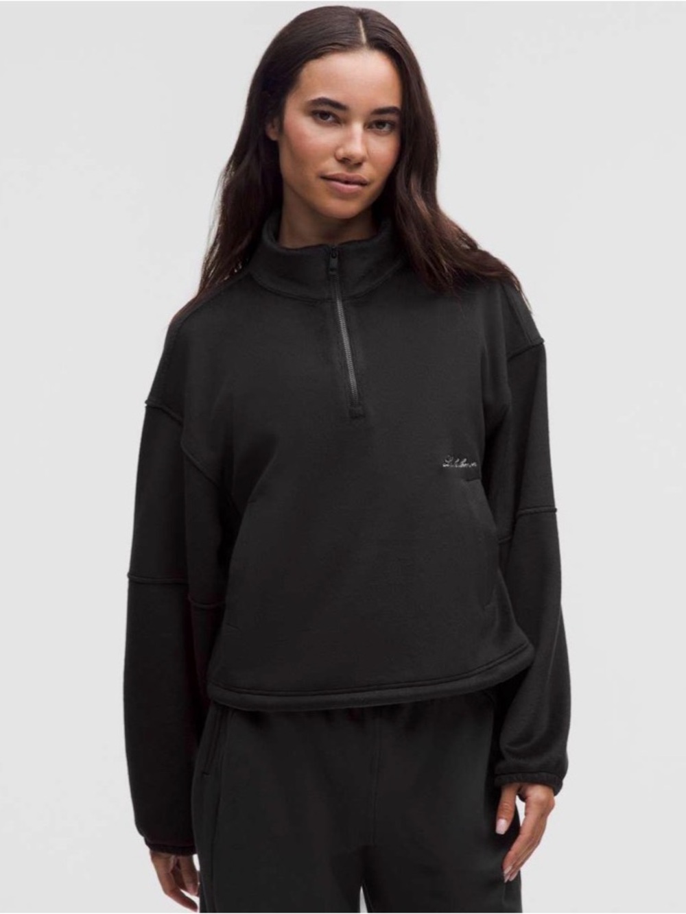 Lululemon plush velour oversized 1/2 zip size L